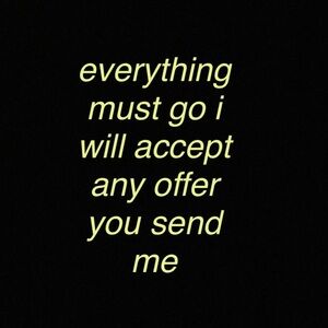 make a offer everything must go i will accept all your offer
